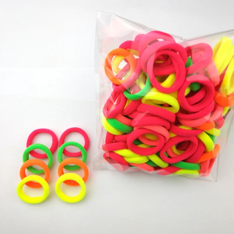 Резинки для волос девочек 100 шт. черные белые аксессуары 2020 резинки резинка