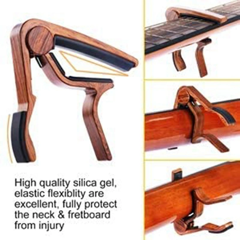 

2 Pcs Guitar Capo Triggers for Electric Guitar,Ukulele,Banjo,Folk Guitar,Instrument for Electric Bass with Guitar Picks