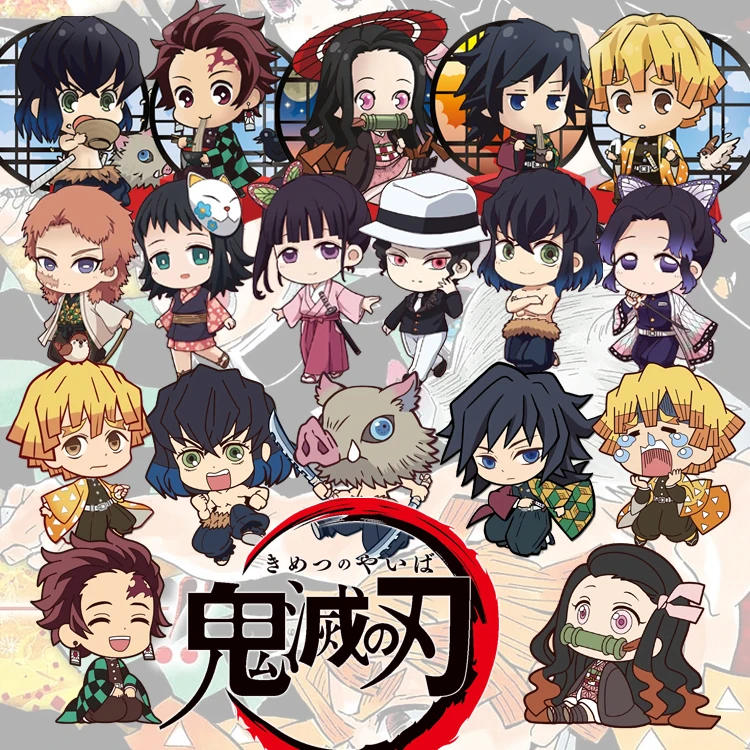 Demon Slayer: Kimetsu no Yaiba Kamado Tanjirou Kochou Shinobu Косплей двухсторонний акриловый брелок в виде фигуры брелок-подвеска подарки