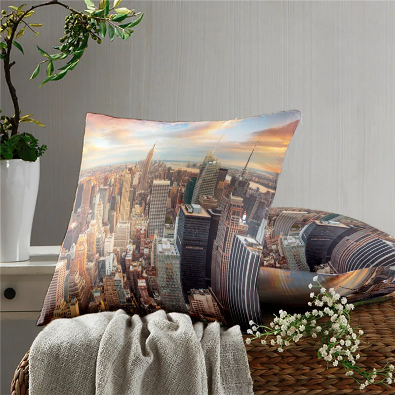 

Urban Landscape Pillow Case Decoration Sofa Cushion Pillow Case Bed Pillow Case Home Decoration Car Pillow Case