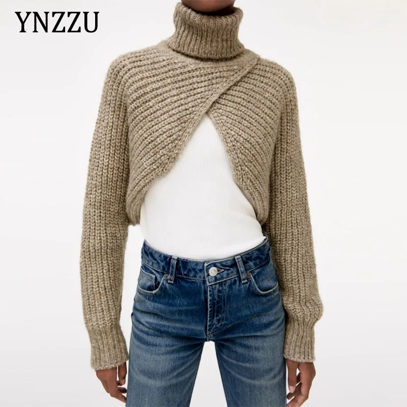 

Women's Criss-cross Pullover sweater Solid Spring Autumn Fashion Batwing sleeve Female Knitted tops Jumper Sexy YNZZU 1T152