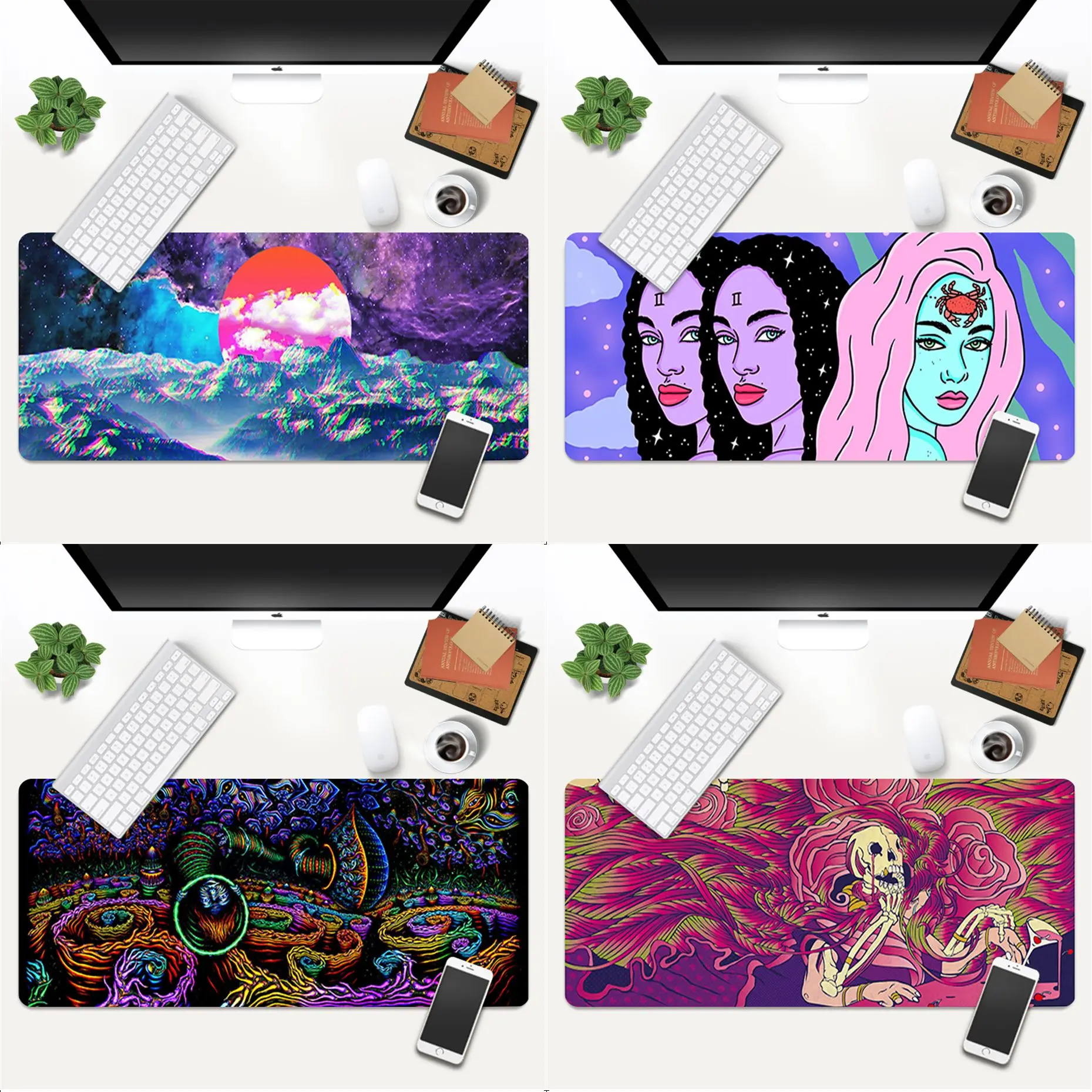 

Beautiful Anime Trippy Art aesthetic Beautiful Anime Mouse Mat Gaming Mouse Mat xl xxl 800x300mm for Lol world of warcraft