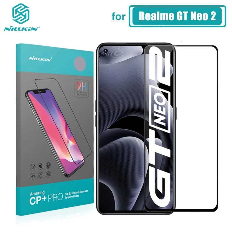 

Original NILLKIN CP+PRO 2.5D 0.33mm Tempered Glass For Realme GT Neo 2 Full Glue Glass Screen Protector Film For Realme GT Neo2