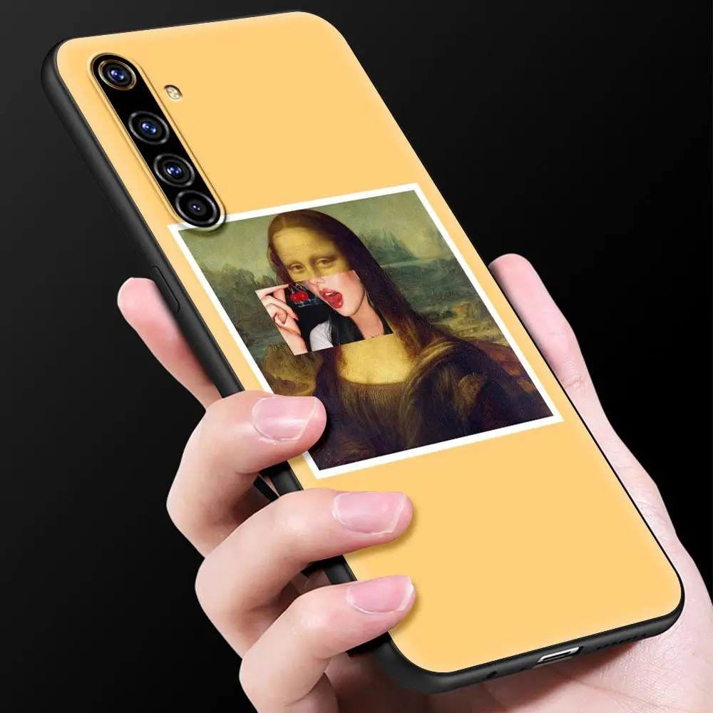 

Phone Case For OPPO A9 Realme Reno 6 C3 7 5 X7 X50 Pro 5G XT V3 X3 2020 Silicone Soft Capa Back Cover Art Van Gogh Mona Lisa