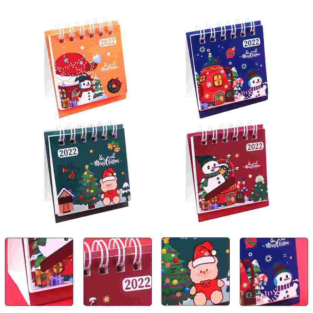 

8Pcs Festival Mini Calendars Adorable Xmas Elements Calendars (Mixed Style)
