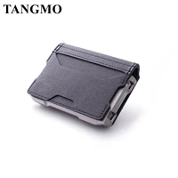 tangmo 2021 men wallet bifold aluminium metal rfid credit card holder bank id cardholder card case money practical tactical bag