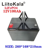 liitokala 12 8v 90ah 100ah lifepo4 battery with bluetooth bms 12v battery for go cart ups household appliances inverter