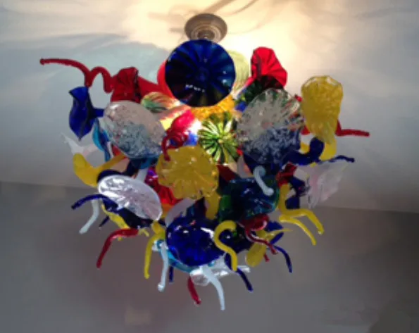 

Luxury Blown Glass Chandelier Chihuly Style New Small Best Masterpiece Hall Lighting Glass Blown Lights