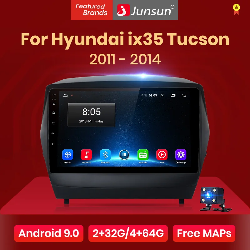 Junsun Штатное Головное устройство для Хендай Туксон ix35 GPS навигатор Android 8.1 aвтомагнитола магнитола 2 din автомагнитолы Андроид для Hyundai Tucson 2 LM штатная магнитола автомобильная мультимедиа