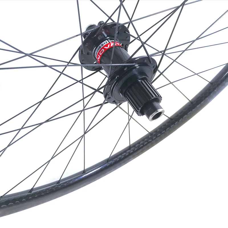 29er MTB XC 30*30mm Carbon Wheelset Asymmetric 12K Rim Wide 30 Deep Novatec D791SB-B15 D902SB-B12 Microspline 12S Boost Hub | Спорт и