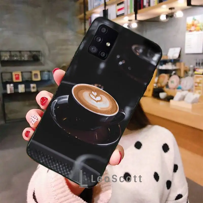 

Beautiful coffee garland Phone Case For Samsung A32 A51 A52 A71 A50 A12 A21S S10 S20 S21 Plus Fe Ultra