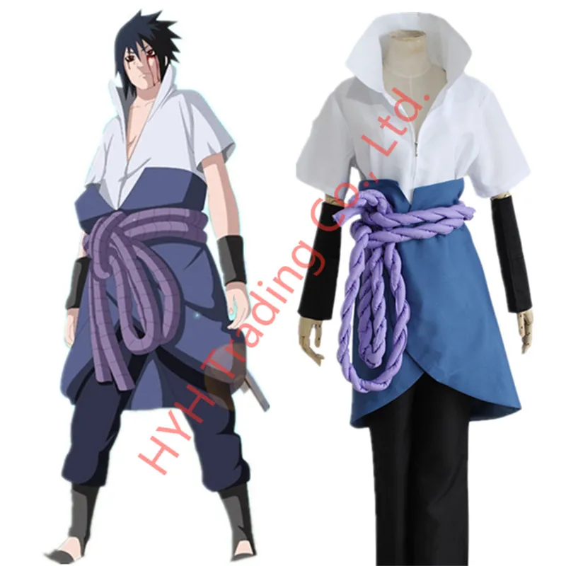 Аниме Naruto Shippuden Sasuke Uchiha косплей костюм ниндзя Саске Парик |