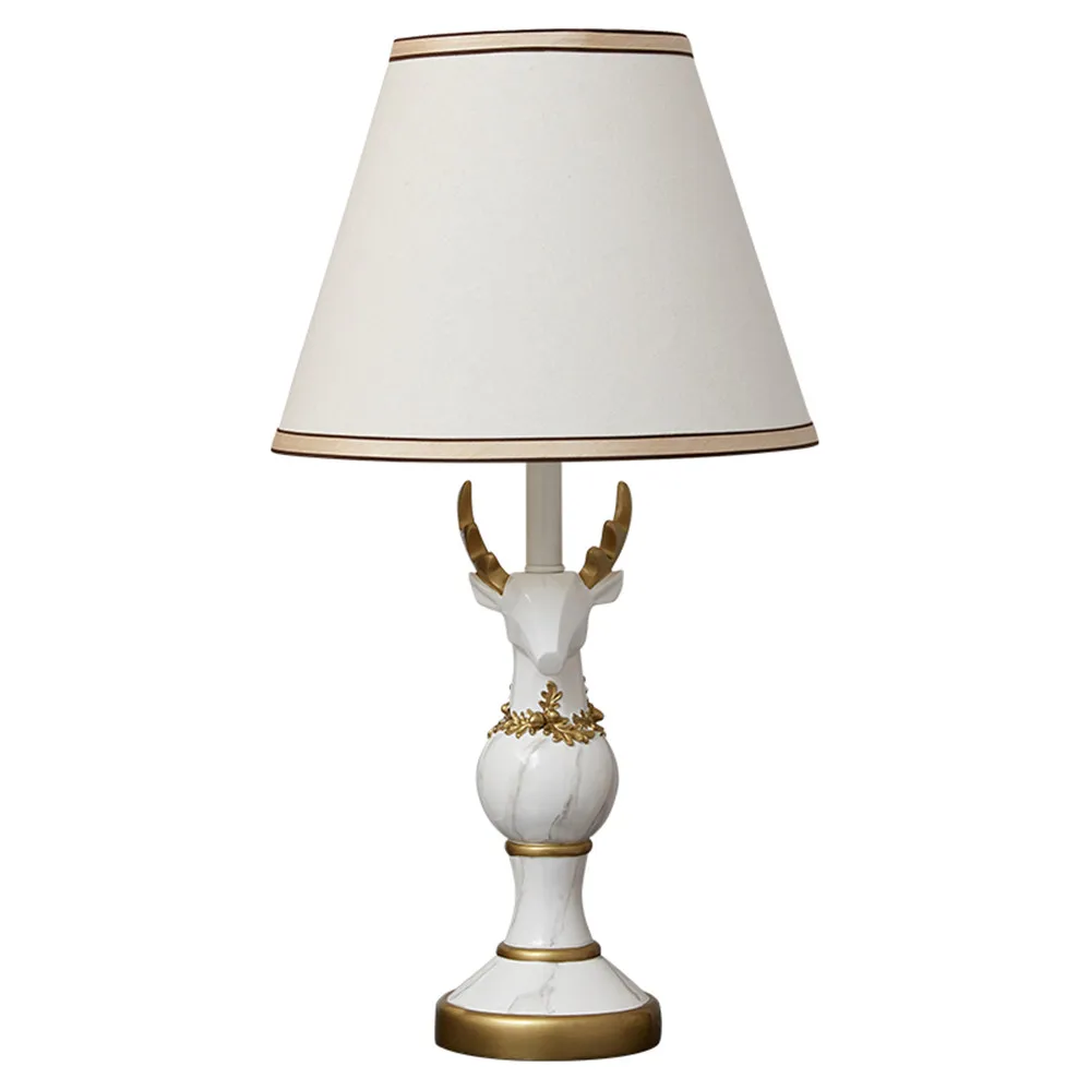 

Nordic Creative Antler Resin Cloth Led Table Lamp For Foyer Bedchamber Dining Room Desk Standing Lights Art Home Deco Fixtures