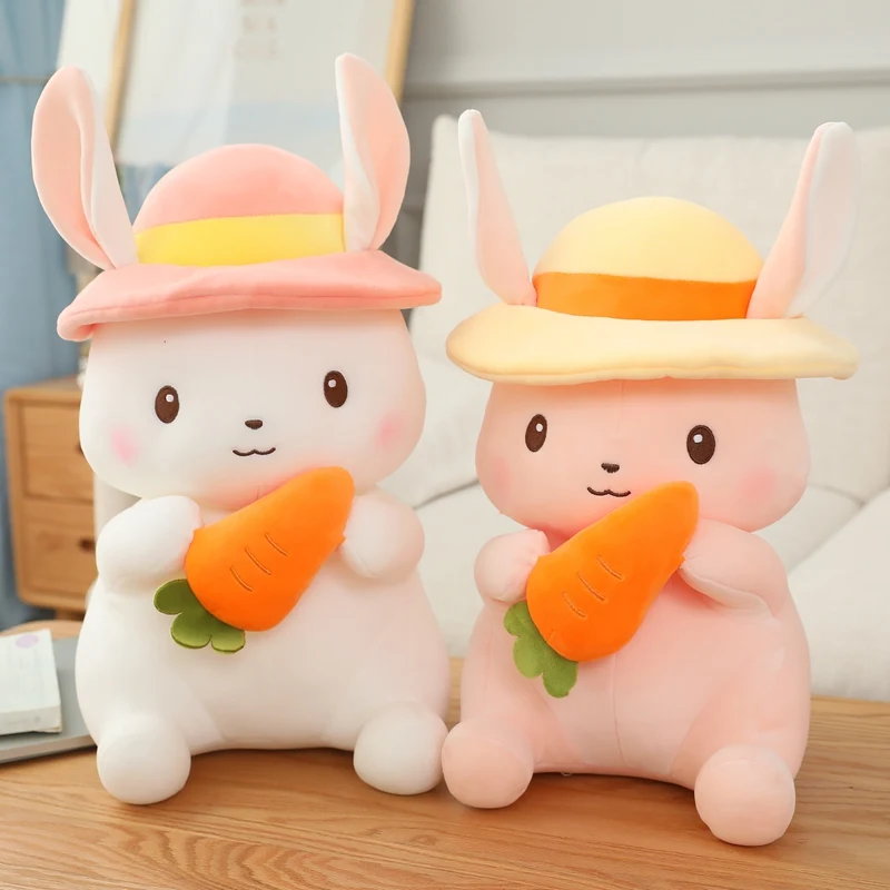 

25/35cm Cute Kawaii Dolls Stuffed Soft Animal Doll Lovely Rabbit Holding Carrot Plush Toys for Child Kids Birthday Gift
