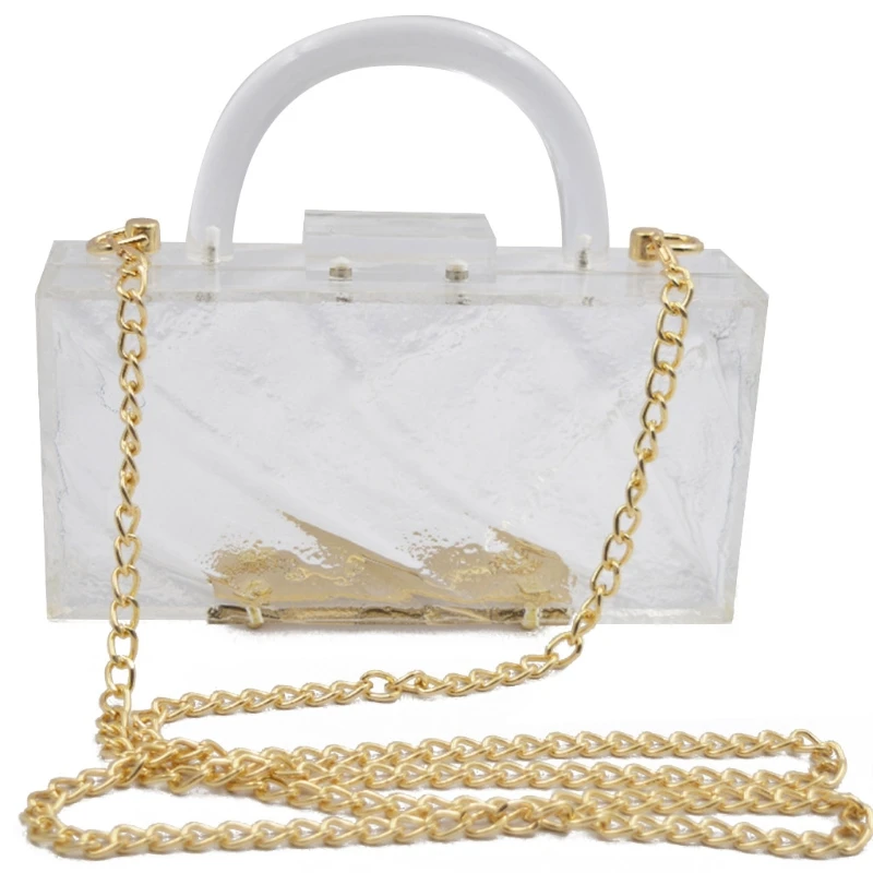 

Акриловая Сумочка-клатч с верхней ручкой, вечерняя сумка через плечо, сумка через плечо для свадебной вечеринки для женщин