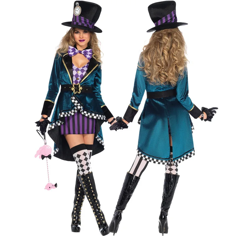 Костюм на Хэллоуин для мужчин Алиса в стране чудес стиль фаллоимитации головного