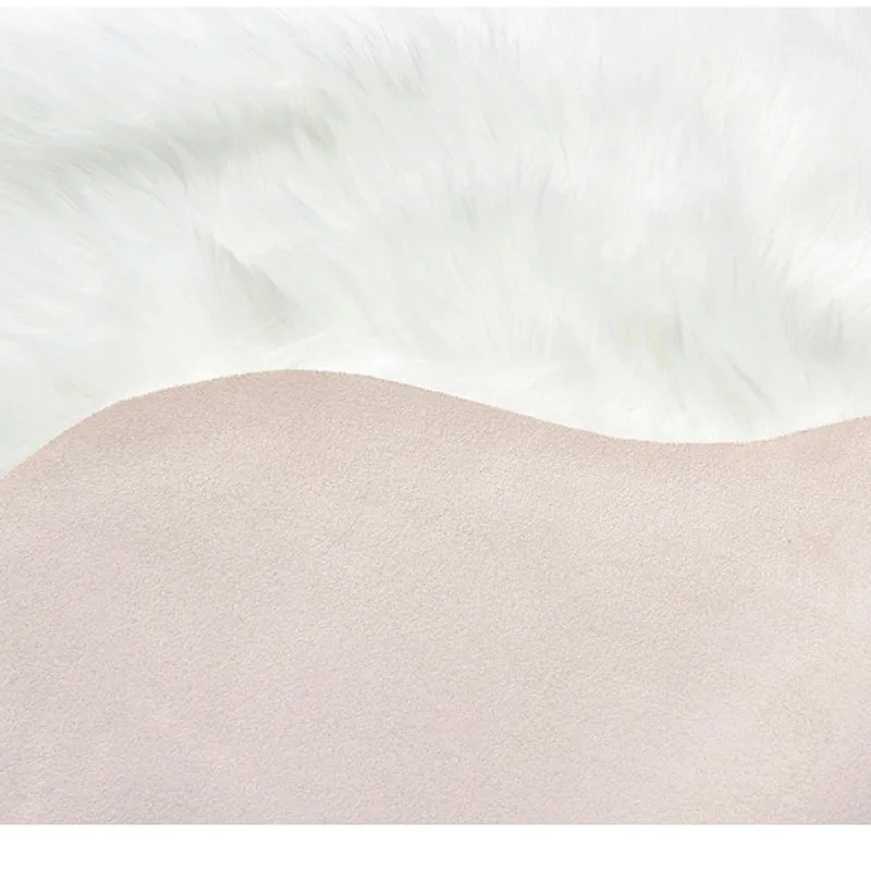 Круглый ковер из искусственного кроличьего меха нескользящий водопоглощающий