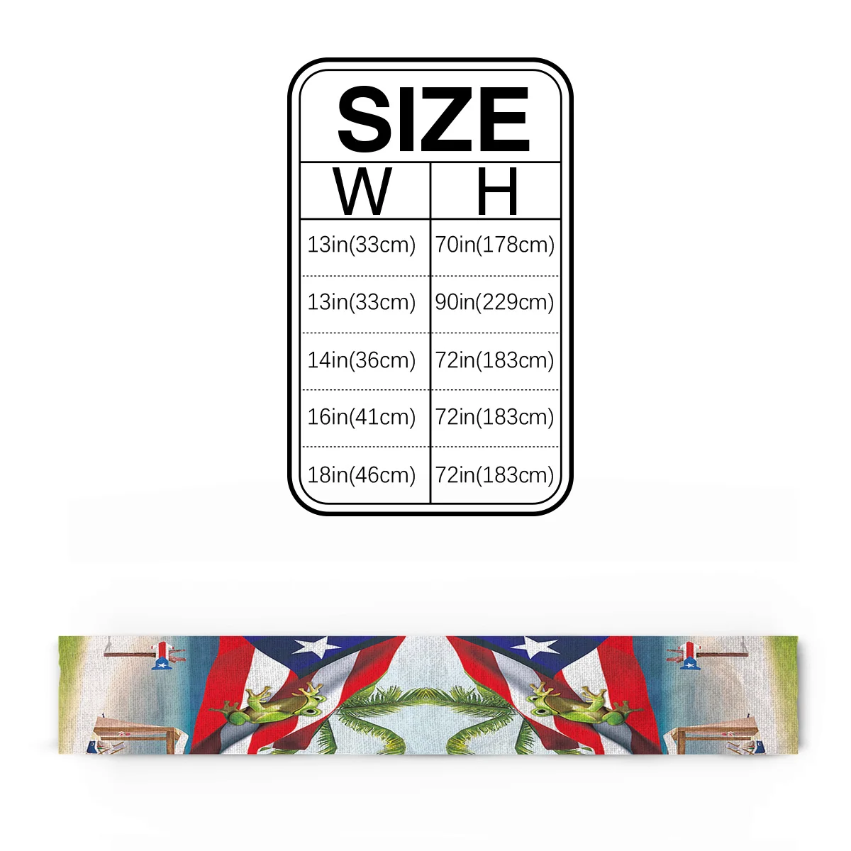 Пальмовое дерево Пуэрто-Рико Флаг лягушка пляж красный настольный бегун