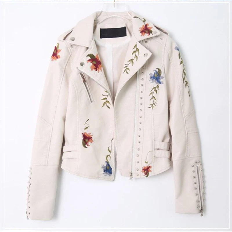 Женская короткая куртка Fitaylor черная мотоциклетная из искусственной кожи с