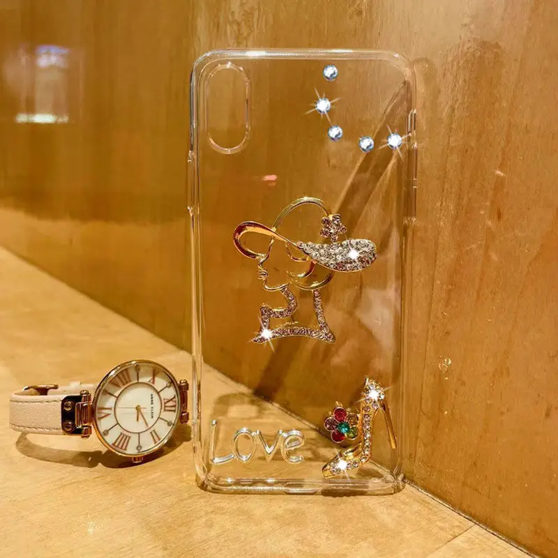 

Case For Xiaomi Mi 10 Ultra 10 Pro 9 Pro 8 Lite Fashion Shiny diamond Transparent PC Cover For Mi 10 Lite A3 Note 10 Lite Case