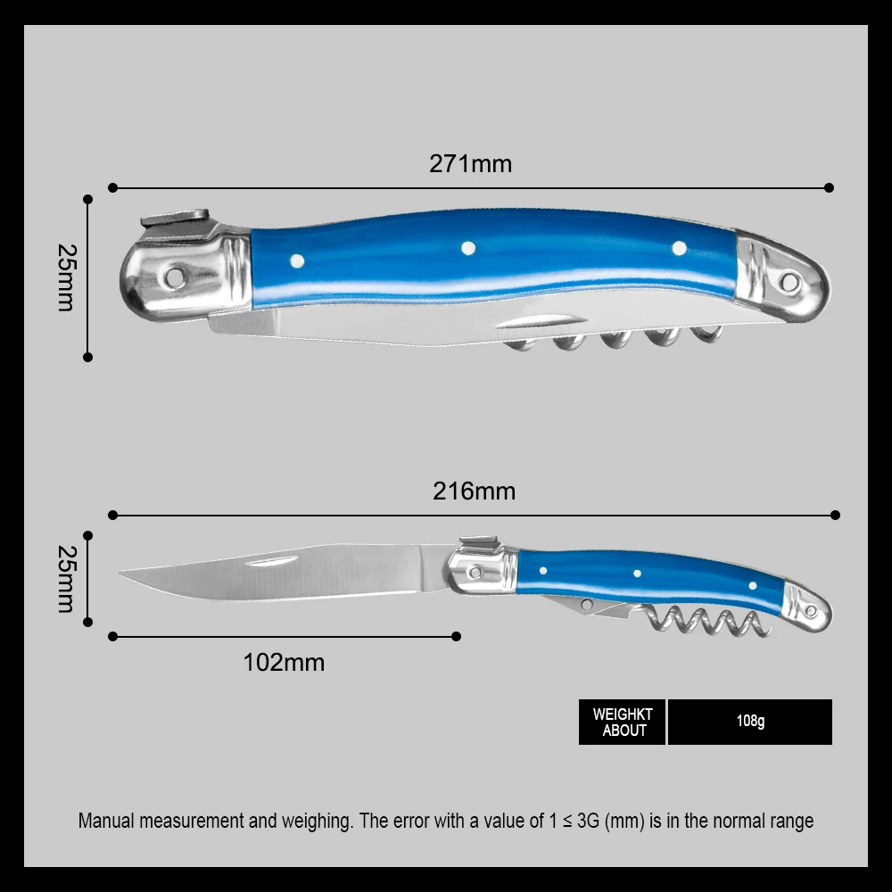 Винтовой штопор из нержавеющей стали 4 шт./компл. складные ножи для стейка