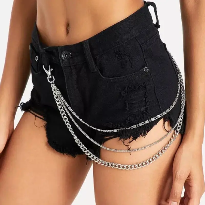 Цепочка для ключей модный металлический брелок в стиле панк брюк Женский кошелек