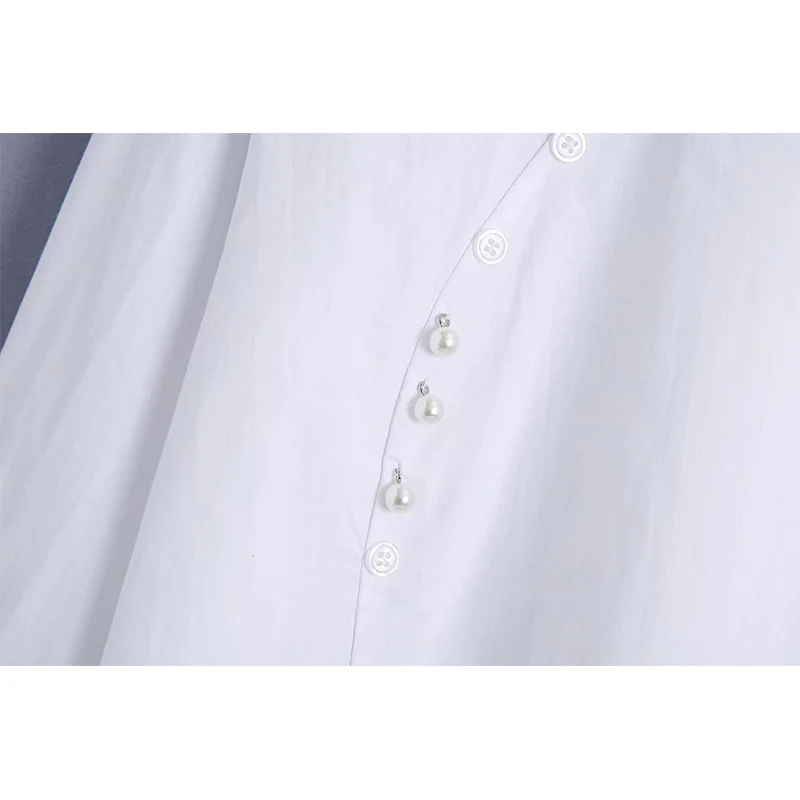 

2021 New Women white Shirt Long Sleeves National Style Buttoned Shirt Chic Lady Fashion Casual woman tops