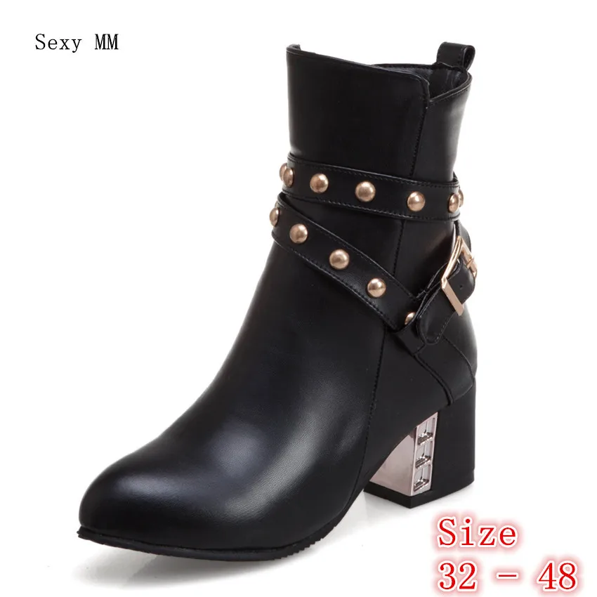 Сезон весна осень Женские ботильоны на высоких каблуках Обувь женские