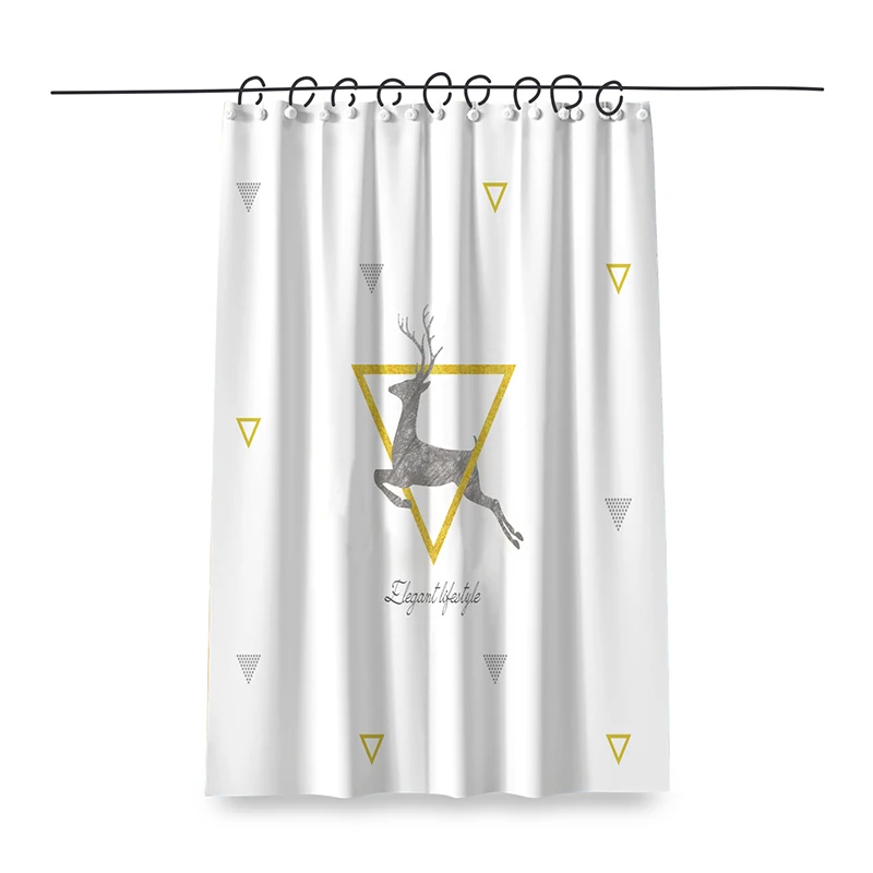 

Водостойкая занавеска для душа с защитой от плесени, отдельная моющаяся Полиэстеровая занавеска для душа, животное, Cortina Ducha, декор для ванно...