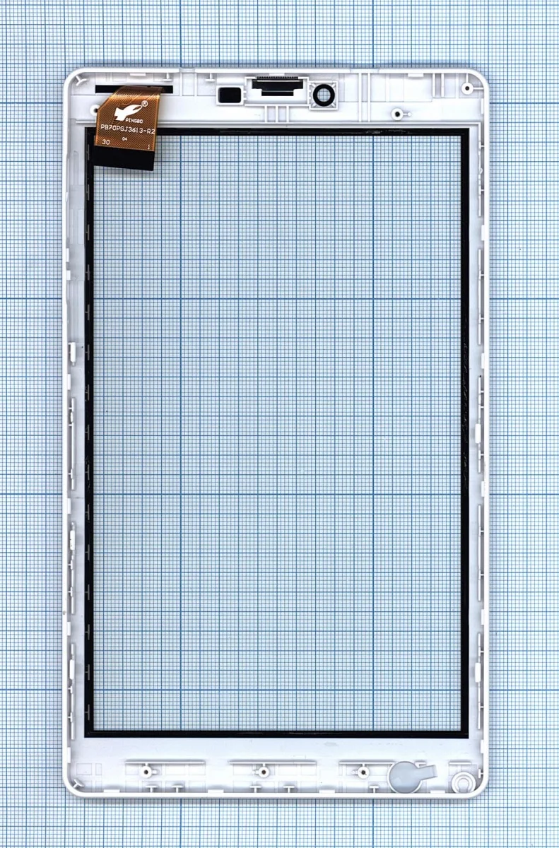 Сенсорное стекло (тачскрин) для Irbis TZ737 черное с белой рамкой | Мобильные телефоны