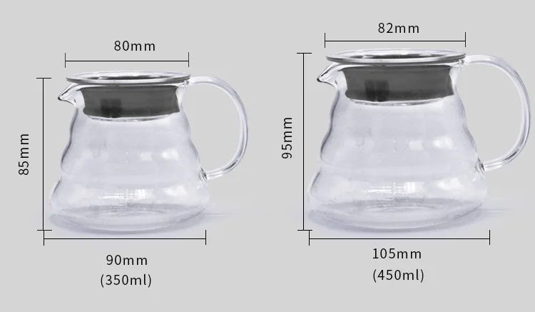 V60 фильтр для кофе стеклянный кофейник 600 мл с крышкой портафильтр постоянный фильтр для кофеварки гейзер капельница капельная чайник espress