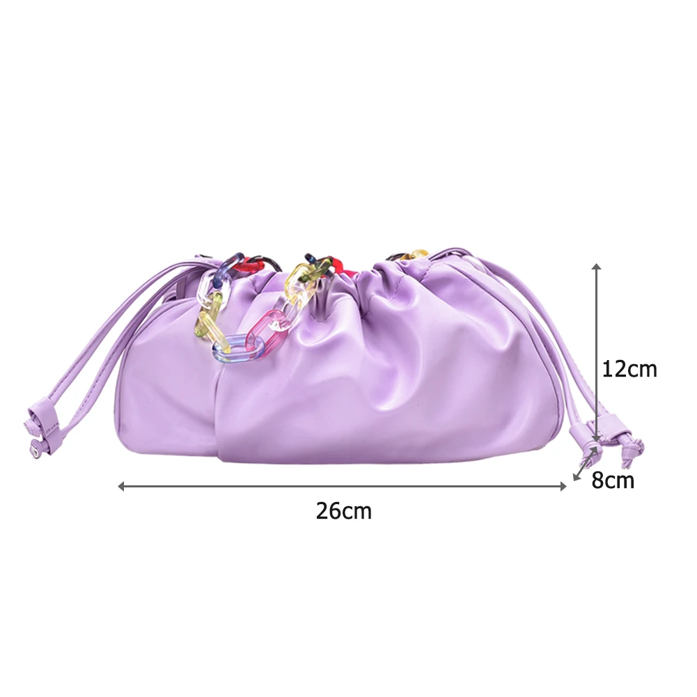 

Elegant Female Chain Tote bag New High quality Soft PU Leather Women's Designer Handbag 2020 Solid color Shoulder Messenger Bag