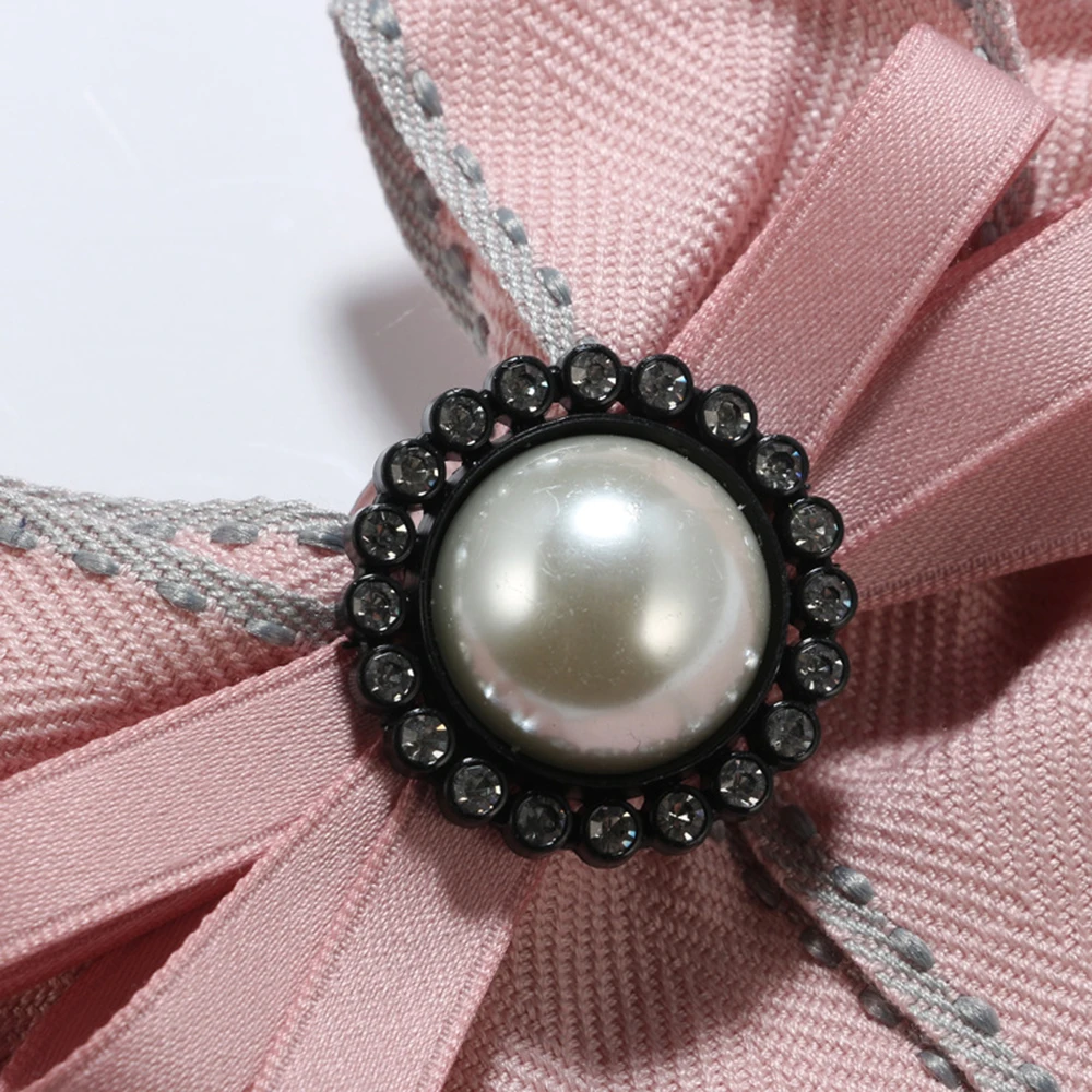 Винтажный бант Кристалл женские броши холст ткань ошейник с бантиком галстук