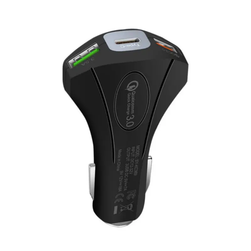 Автомобильное зарядное устройство с двумя разъемами Usb C супер быстрый выдвижной