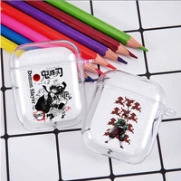 fashion cartoon demon slayer soft silicone tpu case for airpods 1 2 3 pro wireless bluetooth earphone box transparent cover