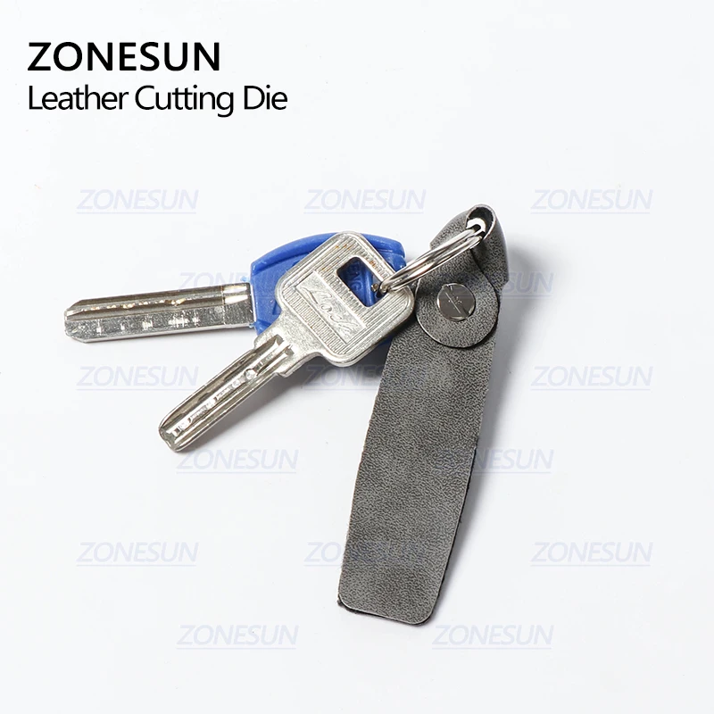 ZONESUN S001 изготовленный на заказ кожаный брелок для ключей высечки ручной работы