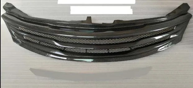 

Подходит для TOYOTA Camry 2015 16 17 углеродное волокно передний верхний бампер капот радиатор решетка радиатора