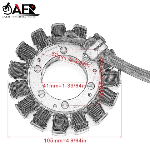 Катушка статора мотоцикла для Yamaha YXM700 Viking Rhino 700, генератор Magneto Viking 700 EPS YXM700 2014-2017