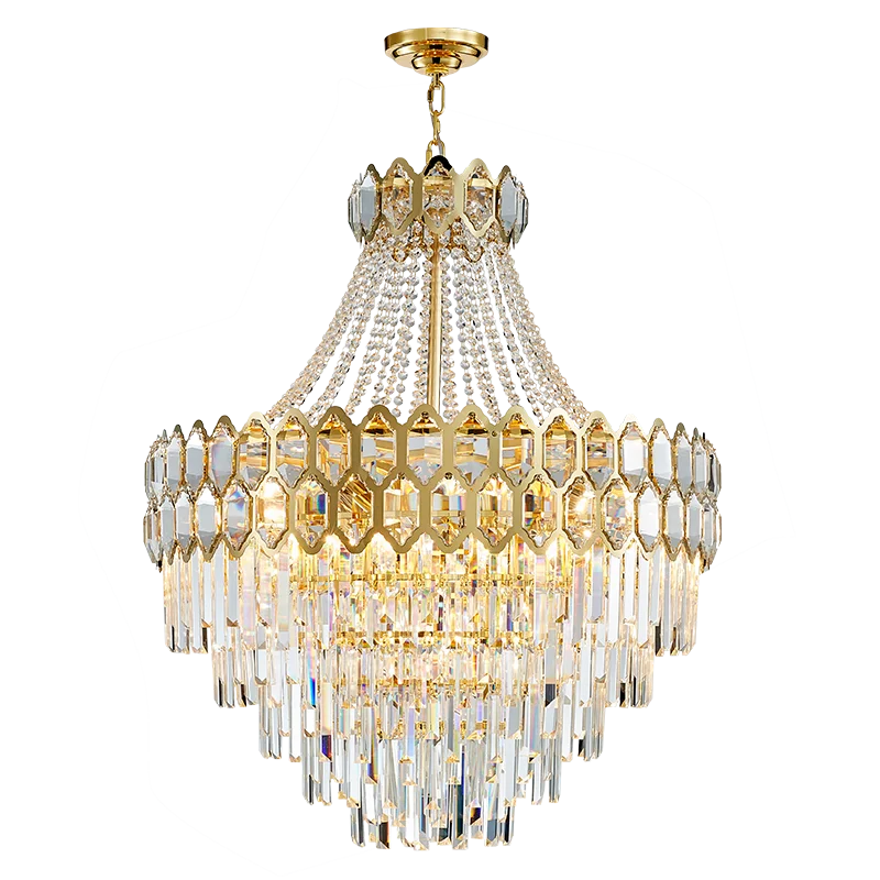 

Современная хрустальная люстра, освещение для гостиной и столовой, роскошная круглая Золотая хрустальная лампа для виллы, новый дизайн, све...