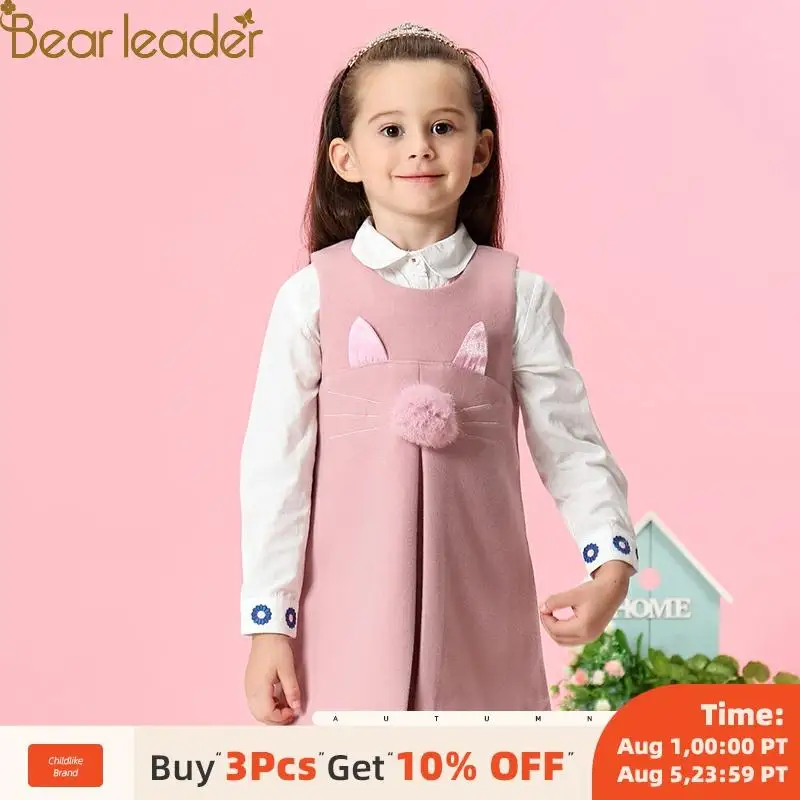 Bear Leader/платье для девочек Новинка 2018 года Сезон весна Повседневный стиль