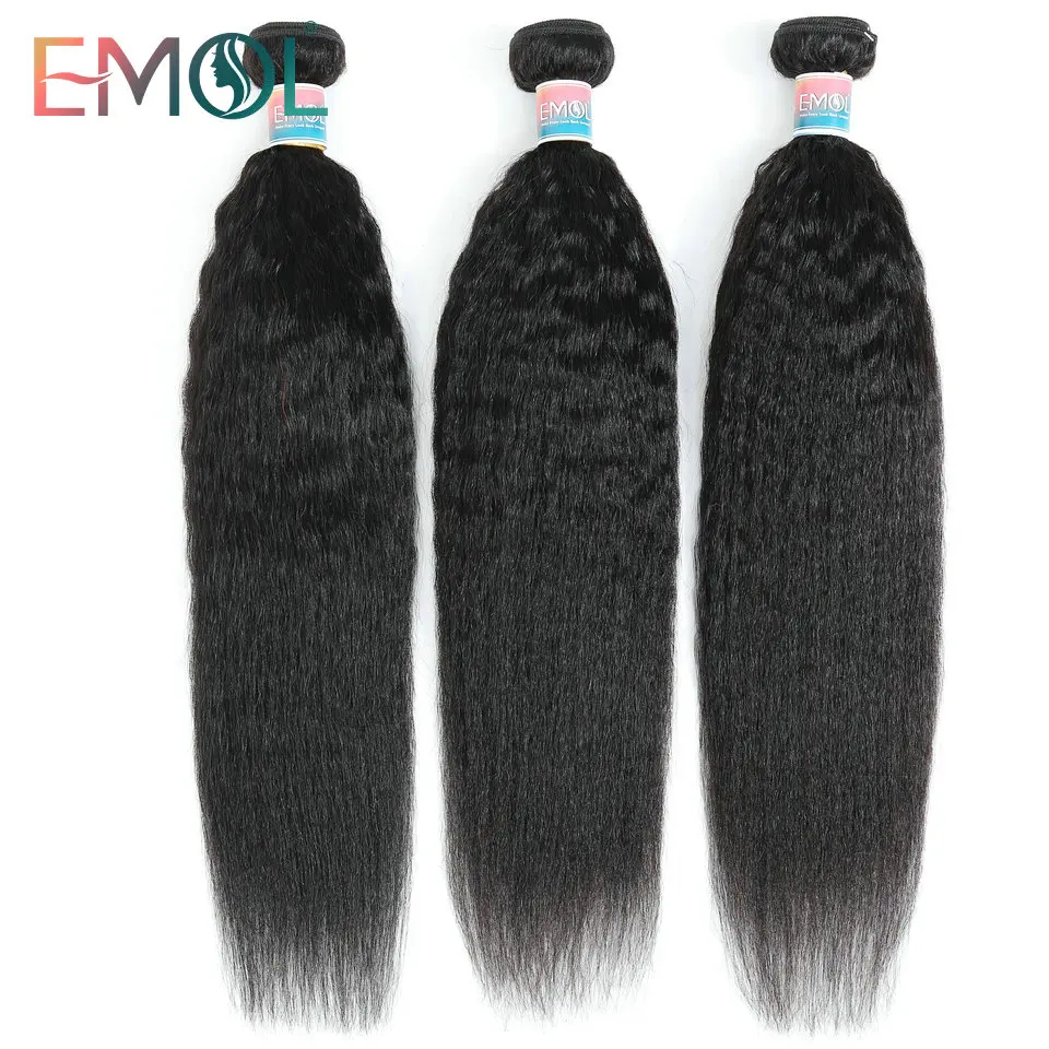 

Kinky Straight Bundles 100% Human Hair Weave Bundles Non-Remy Coarse Yaki Straight Hair Weave 3/4 Pc/Lot Cheap Hair Bundles