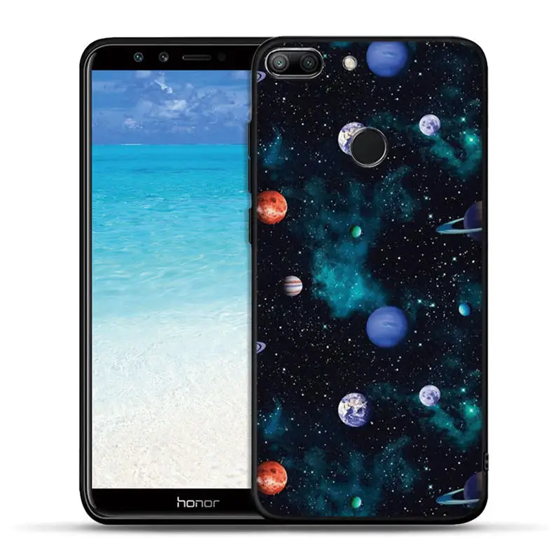 Роскошный черный чехол для телефона Huawei Honor 10 9 8 Lite 8X 8C 7A 7X Мягкий из ТПУ 10i 9i Fundas Coque