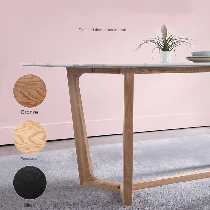 Обеденный стол из массива дерева Простой Мраморный Стол для маленькой квартиры