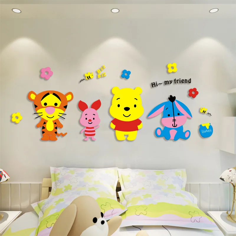 Новые виниловые наклейки на стену с изображением Винни Пуха тигра животных