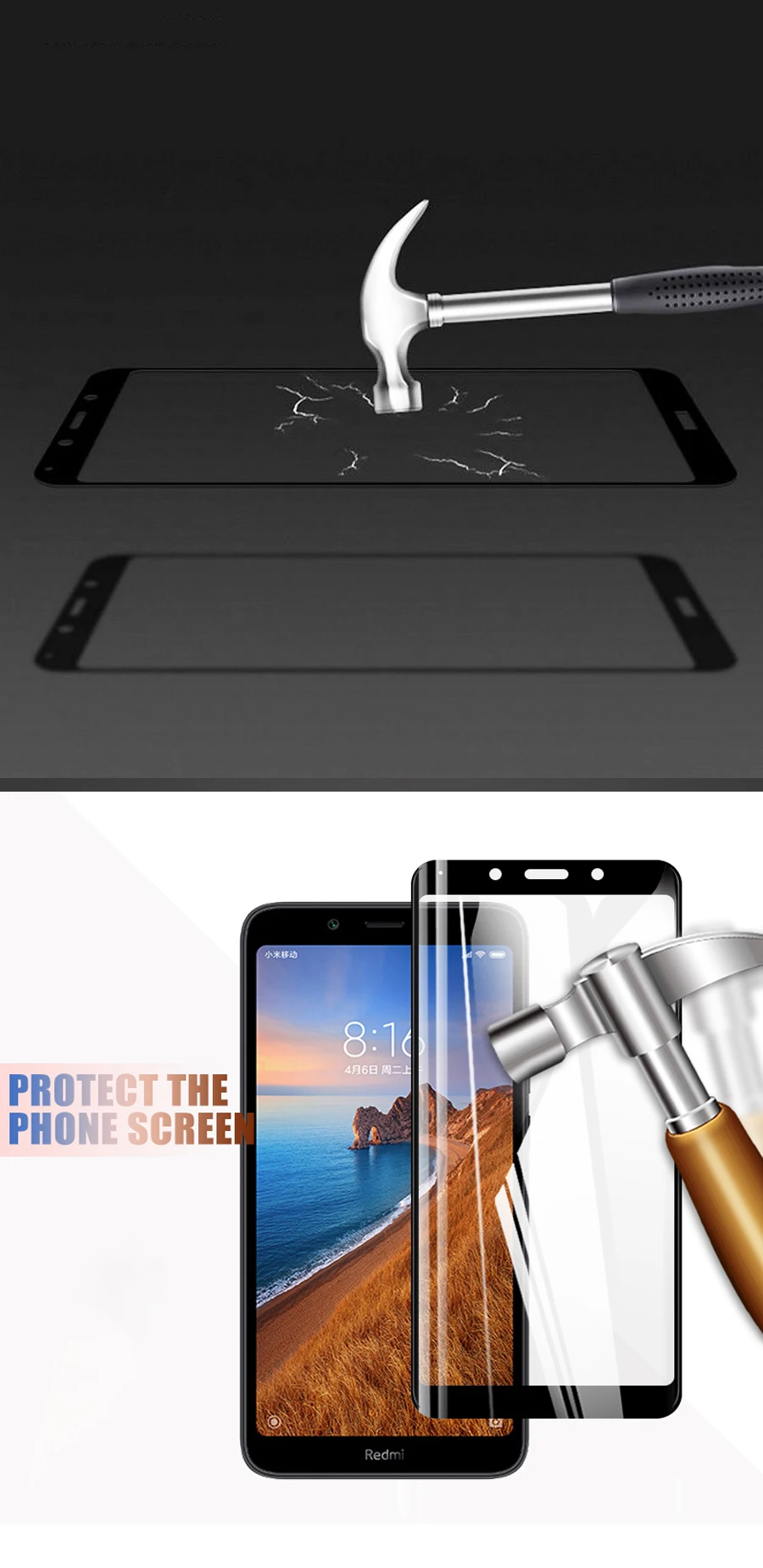 Полное покрытие из закаленного стекла для Xiaomi Redmi 7 7A 6A 6 Pro 5A Защита экрана для Redmi 5 Plus Note 7 pro K20 S2 упрочненная пленка