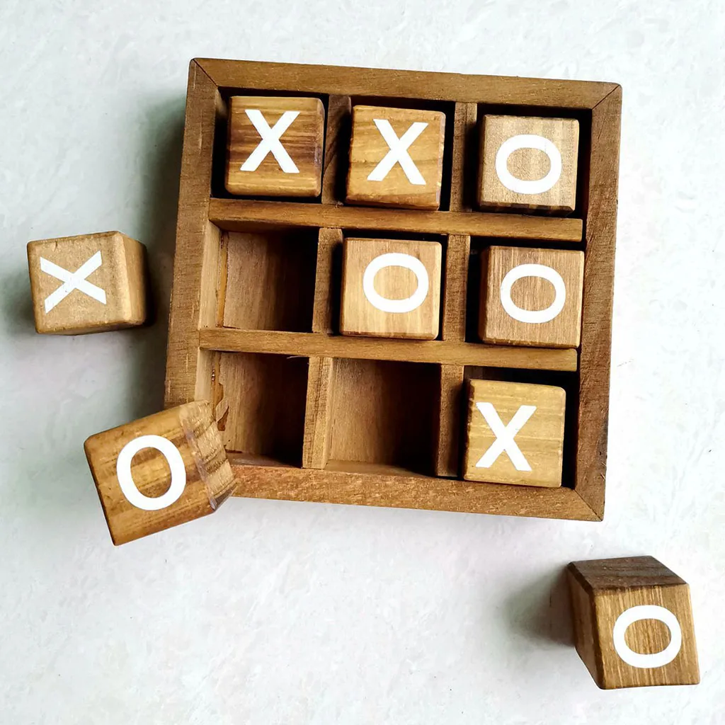 Деревянные журнальные столики Tic Tac Toe игры для всей семьи образовательные
