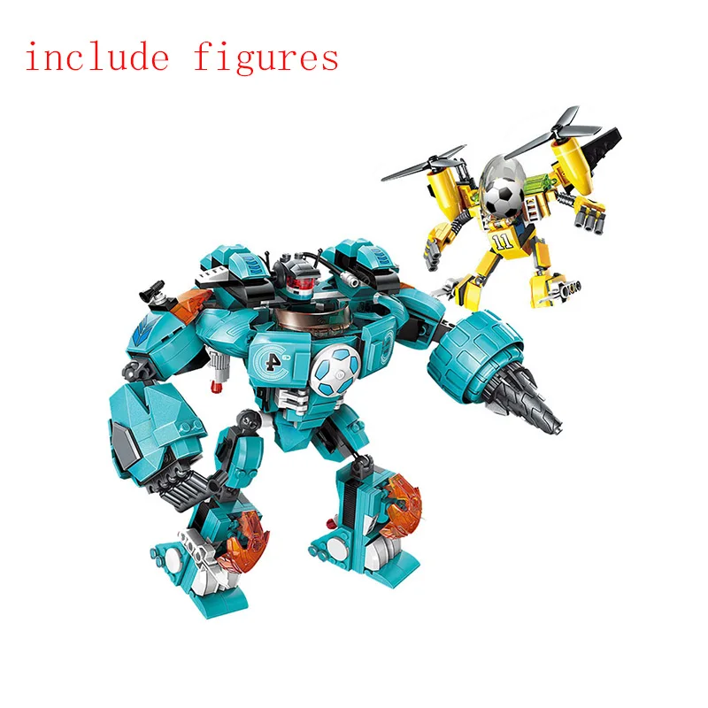 

Enlighten Building Block Super Soccer Defense Emergency 4 Figures 525pcs Educational Technical Bricks Toy For Boy birthday Gift