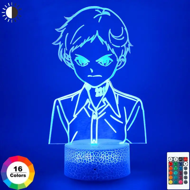 

3d-ночсветильник с рисунком Нормана из аниме «обещал», лампа для спальни, декор для детской комнаты, день рождения, рождественский подарок, н...