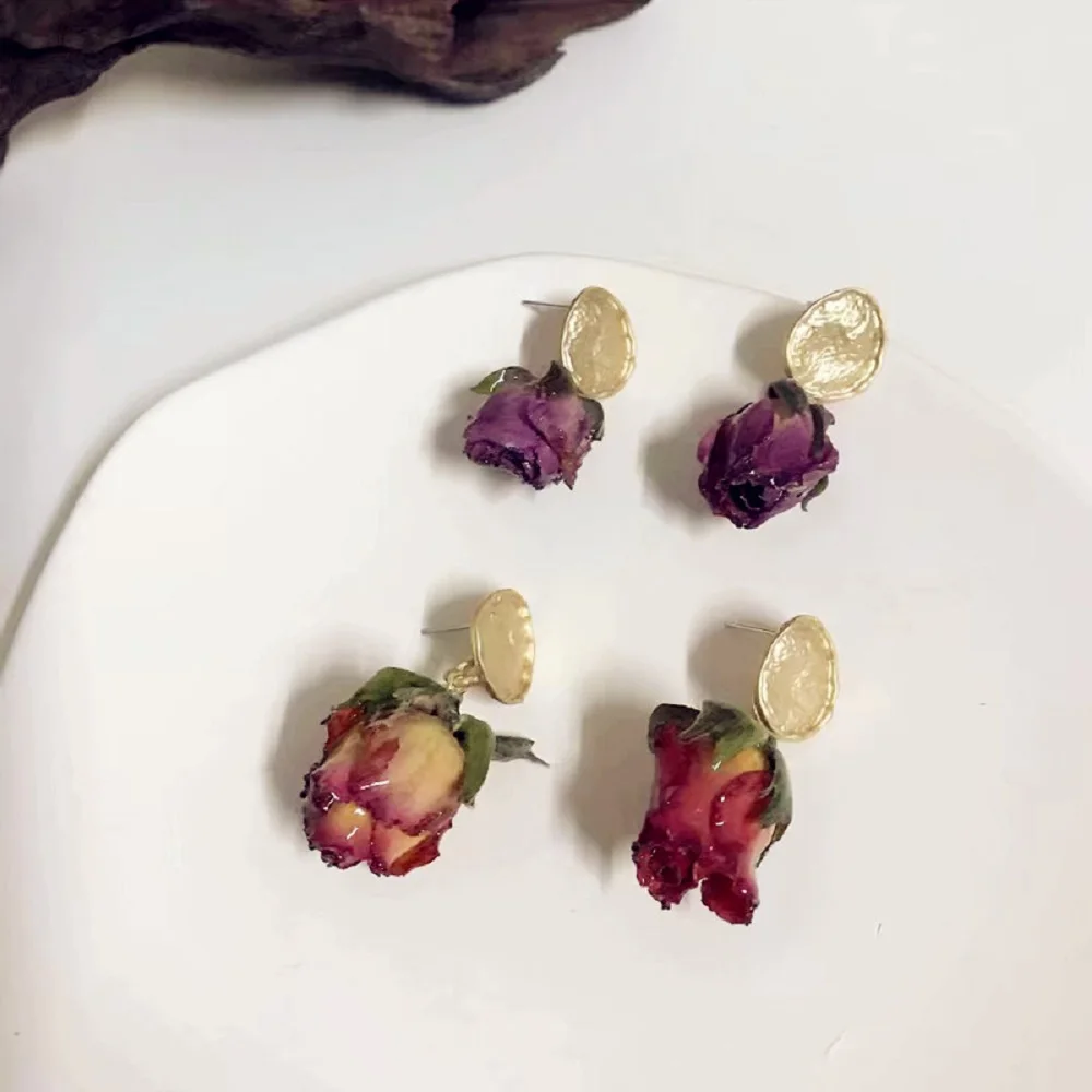 Женские металлические серьги-подвески вечная роза | Украшения и аксессуары