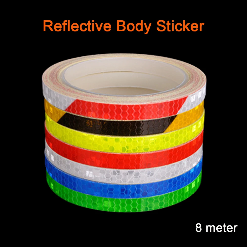 

Reflective Fluorescent Sticker Bicycle Motocycle Car Stickers Adhesive Tape Car Decoration Accessories